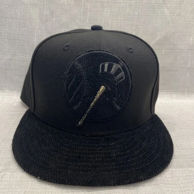 Manta New Era New York Yankees Pana Negra 59FIFTY Sombrero Ajustado Talla 7 1/8 Foto 1 de 4
