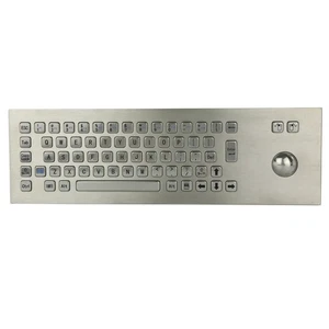 USB Industrial Stainless Steel Metal Rugged Keyboard For Self Service Kiosk - Picture 1 of 14