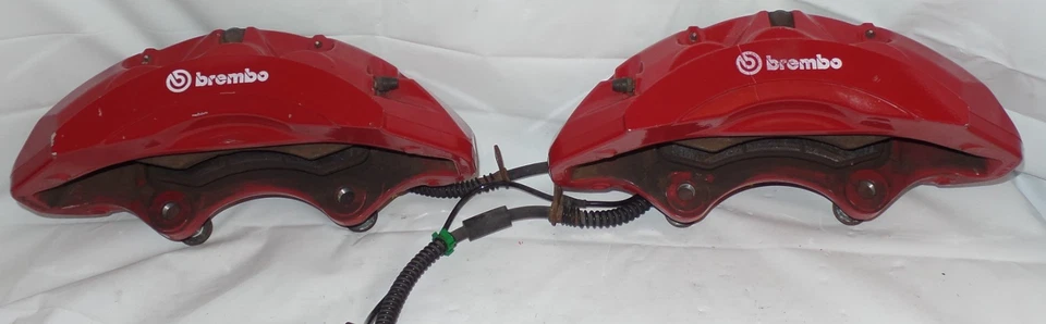 2010-2013 RANGE ROVER SPORT OEM SET LEFT  / RIGHT FRONT BREMBO BRAKE CALIPER RED - Image 1 of 4