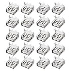 Circuito connettore USB 2.0 jack femmina da 90 gradi curva saldatura piede 20pz