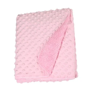 (Pink)Lightweight Thermal Baby Blanket Soft Massage Newborn Baby - Picture 1 of 12