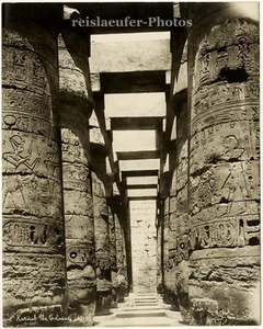Karnak la Colonada de G. Safe, original Foto, aprox. 1900 - Imagen 1 de 1