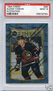 1994 FINEST W/COATING ALEXEI YASHIN #56 PSA 9
