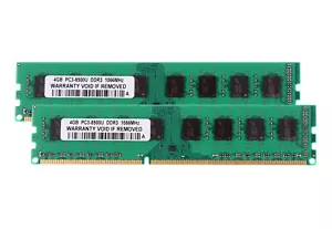 8 GB DDR3 RAM 2x 4 GB 2RX4 1066MHz PC3-8500U 240PIN DIMM Desktop Memory Only AMD - Picture 1 of 6