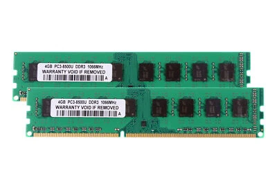 8 GB DDR3 RAM 2x 4 GB 2RX4 1066MHz PC3-8500U 240PIN DIMM Desktop Memory Only AMD - Image 1 of 4