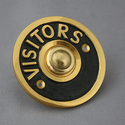 Brass Visitors Front Door Bell - Image 1 of 4