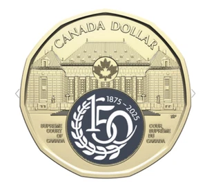 2025 Canada $1 Loonie - SUPREME COURT COLOURED - fresh from new mint roll - Picture 1 of 2