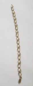 Pulsera de tenis de oro amarillo 10K con ópalos ovalados, 7 pulgadas, 6,2 g - Imagen 1 de 9