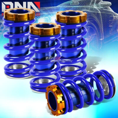 PARA 88-00 CIVIC EK EG EJ/DC 1"-4" SUSPENSIÓN ESCALA AZUL COILOVER RESORTES AZULES Foto 1 de 4