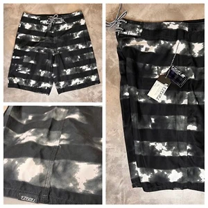 Ezekiel Men’s Size 30 Board Short Swim Surf Trunks Baldwin Black White NEW - Picture 1 of 9