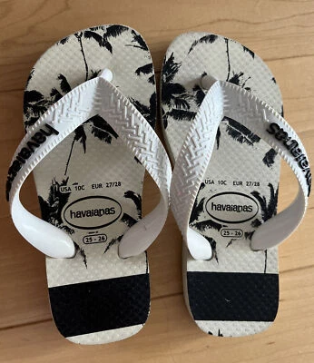 Chanclas Havaianas Top Playa Niño Blanco Talla 10C Usadas en Excelente Condición Foto 1 de 3