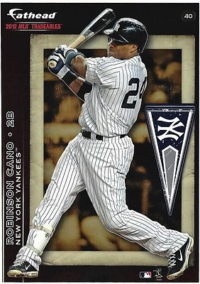 ROBINSON CANO FATHEAD TRADEABLES NEW YORK YANKEES NY REMOVABLE STICKER 2012 #40 - Image 1 of 4