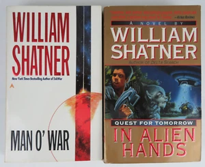 Lot of 2 Paperback Books by WILLIAM SHATNER - Man O'War & In Alien Hands PB - Picture 1 of 6