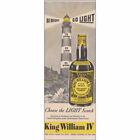 1948 King William IV Scotch Whisky: Be Bright Go Light Vintage Print Ad