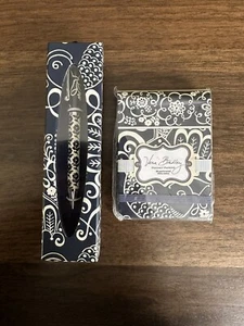 Vera Bradley TWIRLY BIRDS NAVY BALL POINT PEN & NOTEPAD For PURSE Tote bag NWT - Picture 1 of 4