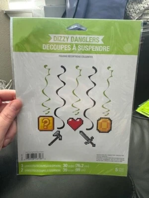 Gaming Party 5ct. Dizzy Danglers Party Supply Hanging Decoration New!!! - Image 1 of 2