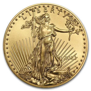 Moneda American Gold Eagle 2021 1/4 oz BU (tipo 1) - Imagen 1 de 3