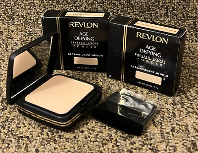 2 REVLON AGE DEFYING PRESSED LOOSE POWDER ~ 02 TRANSLUCENT MEDIUM  - Image 1 of 2