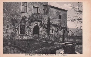 25-53A) CARTOLINA COLLI EUGANEI CASA PETRARCA ARQUA' TERGO PADOVA BUGIA ABANO - Picture 1 of 2