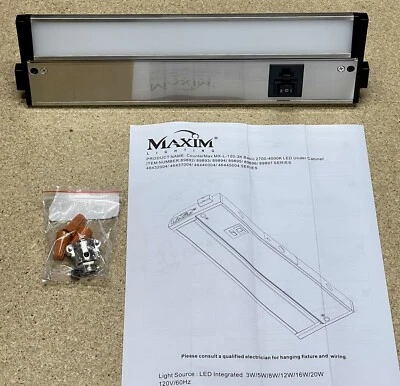 Under Cabinet LED Lighting Satin Nickel CounterMax LED MX-L-120-3K 89893SN - Image 1 of 4