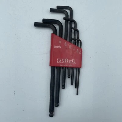 EKLIND Hex-L Key allen wrench 7 Pc  set SAE Inch Sizes 5/64 - 1/4 With holder - Image 1 of 2