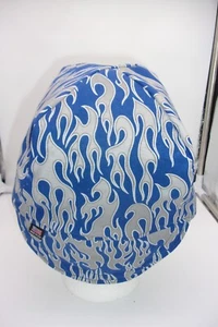 Llamas Plata sobre Azul Construcción Hecho a Personalizada, Soldador, Instalador de Tuberías, Sombrero de Motociclista - Imagen 1 de 1