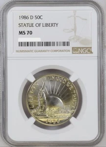 1986 D Statue of Liberty 50c NGC MS 70 - Picture 1 of 2