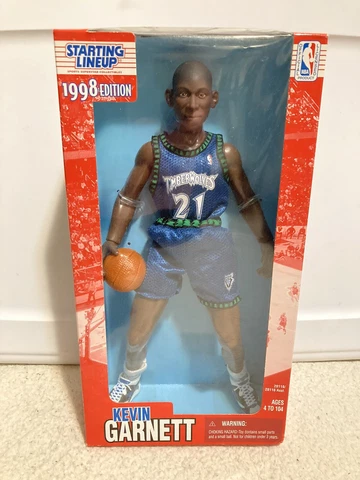 Kevin Garnett Minnesota Timberwolves 1998 Starting Lineup Action Figure 12" NEW Cover