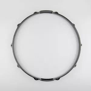 1 PC Die Cast 14" Snare Drum Hoop 10 Lug / Hole BLACK NICKEL BOTTOM Snare Side - Picture 1 of 2