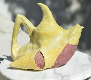 JARED JAFFE MODERNIST SCULPTURE Signed Teapot Philadelphia Pottery Artist 1992 - Picture 1 of 9