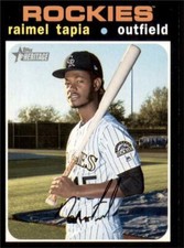 2020 Topps Heritage Base #135 Raimel Tapia - Colorado Rockies