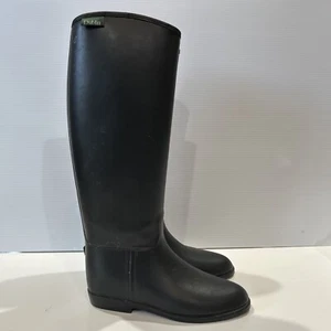 Dublin Reitstiefel hoch schwarz PVC isoliert Pull-On 38 - Bild 1 von 16
