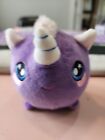 Squeezamals 4" Purple Unicorn Plush Stuffed Animal Ball Round Toy No Tag