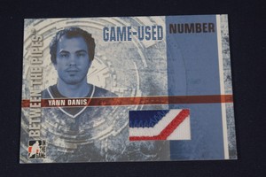 Yann Danis 2006-07 ITG Between The Pipes Game Used Number Patch /10