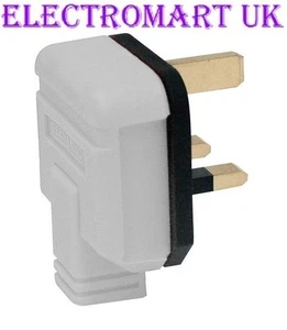 13A 13 AMP PLUG HEAVY DUTY WHITE RUBBER RUBBERISED GARDEN BS1363/A - Picture 1 of 1