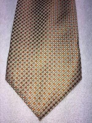 STAFFORD MENS TIE 3.5 X 60 NWOT GOLD WITH COPPER ACCENTS WITH PATTERN - Image 1 of 4