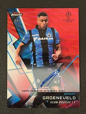 Arnaut Groeneveld 2018-19 Topps Finest Auto Red Wave Refractor /5 Club Brugge - Image 1 of 2