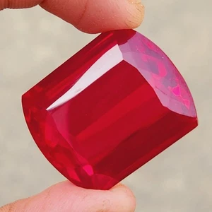 76.50 Cts Natural Mozambique Red Ruby Cushion Cut Ruby Gemstone Certified K902 - Picture 1 of 6