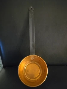 Vintage Copper Soup Ladle Iron Handle Farmhouse Primitive Country Decor ~14” - Picture 1 of 6