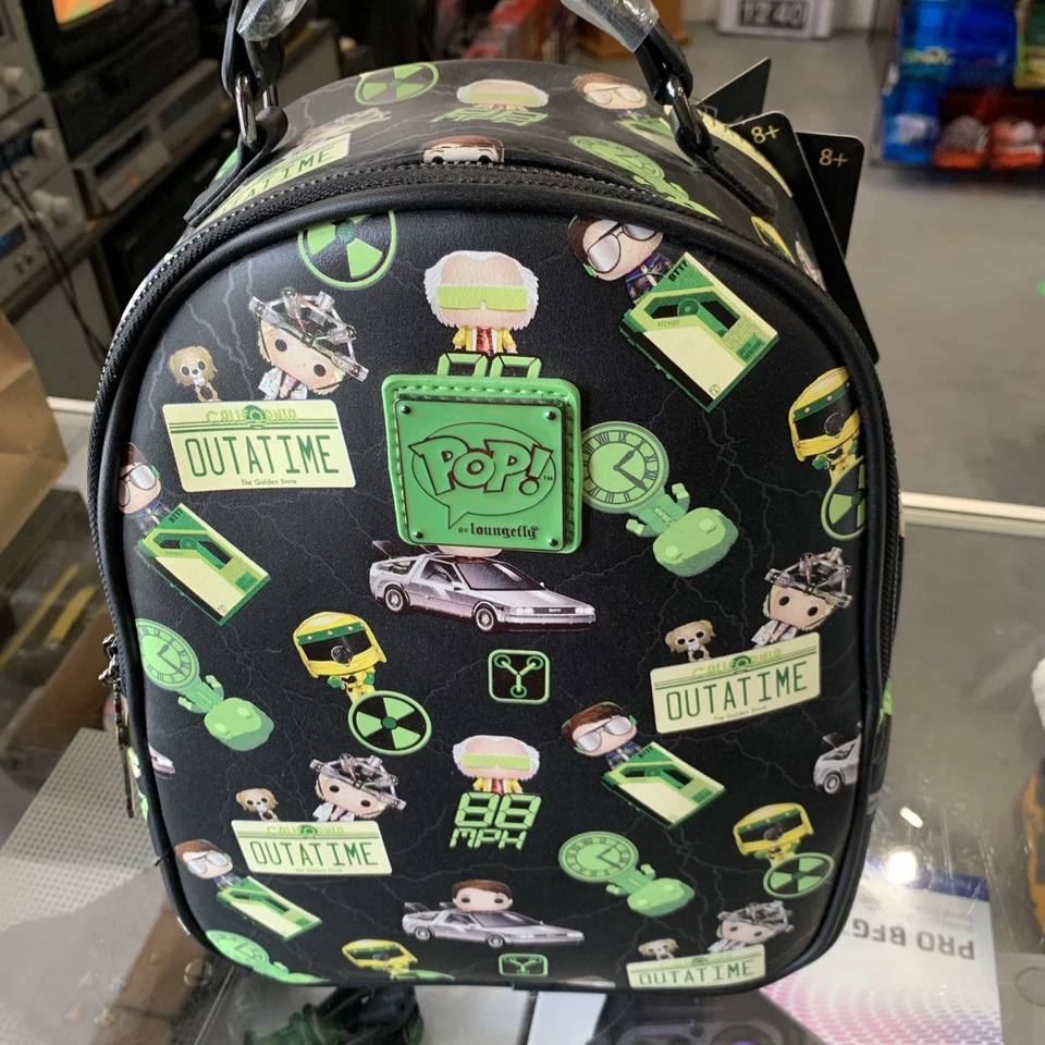 Loungefly Back to the Future Plutonium Glow in the Dark Mini Backpack