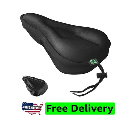 Cojín de asiento de bicicleta acolchado de gel 11x7 - Ideal para pelotón, montaña y ciclismo de carretera Foto 1 de 4