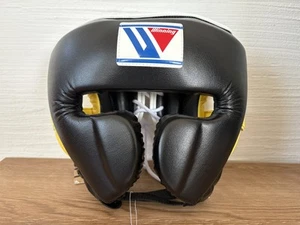 Winning Boxing Head gear FG-2900 L size Face Guard type Black × Yellow NEW JAPA - Picture 1 of 13