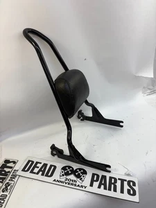 Harley Softail OEM black 1-piece detachable sissybar backrest 52729-08 - Picture 1 of 8