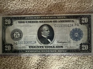 1914 Large 20 Dollar Chicago Federal Reserve Note - Picture 1 of 2