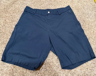 Шорты мужские Lululemon E4 Commission Chino эластичные размер 31 внутренний шов 9 дюймов темно-синие - Изображение 1 из 4