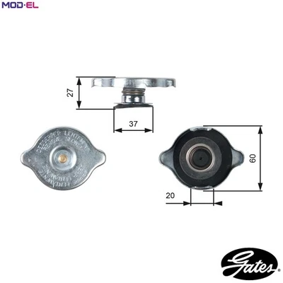 CAP COOLANT TANK RC217 FOR MERCEDES-BENZ CLK/Convertible VITO/Bus/Van 190 124 - Image 1 of 4