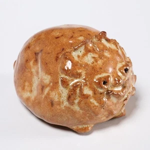 Small Folk Art Brown Clay Ocarina Acorn Creature Whistle Iris Apfel Collection - Picture 1 of 6