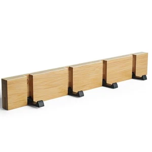Coat Rack Hooks Wall Mounted with 4 Flip-Down Heavy Duty Durable Hooks Coat S... - Picture 1 of 7