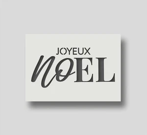 Joyeux Noel Schablone, Weihnachten Basteln. Verschiedene Größenoptionen verfügbar - Bild 1 von 8