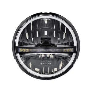 ULTRALIT - LED 5-3/4" Headlight with LED DRL/Position Light (High Power, Black) - Picture 1 of 9